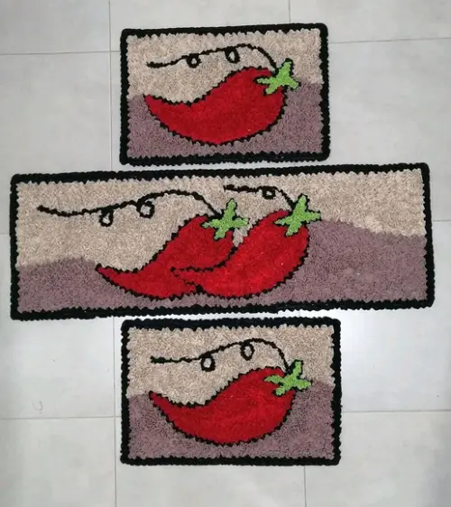 Tapetes Pimenta 1m60cm Frufru Antiderrapante