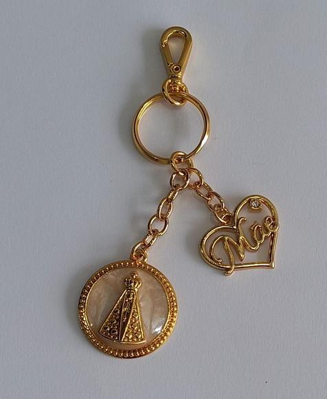 Chaveiro Nossa Senhora Aparecida + pingente mãe