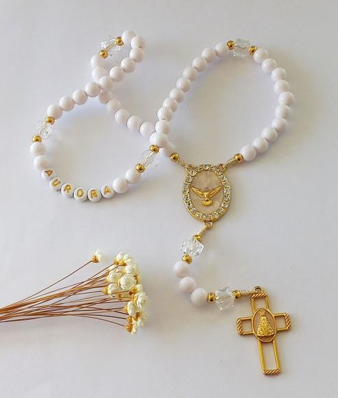 Terço Divino Espírito Santo para Madrinhas ou Crisma