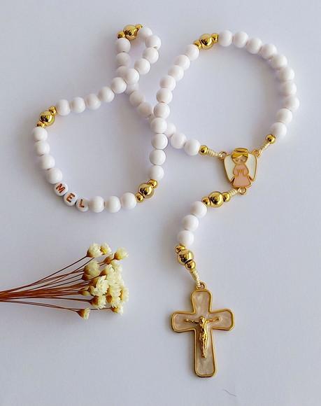 Terço para Batizado Anjo da Guarda - Menina