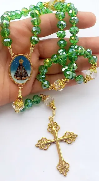 Terço Nossa Senhora Aparecida em Cristal