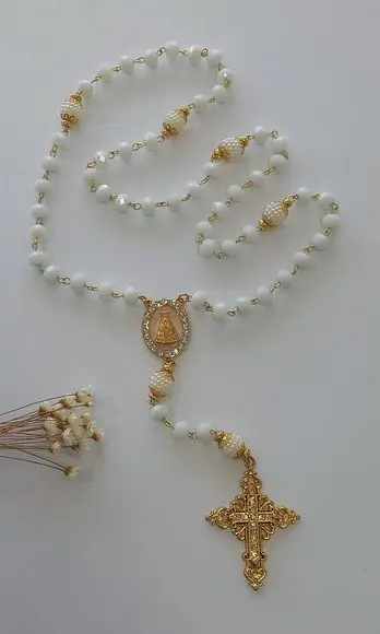 Terço Nossa Senhora Aparecida em Cristal