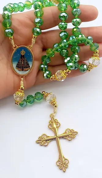 Terço Nossa Senhora Aparecida em Cristal