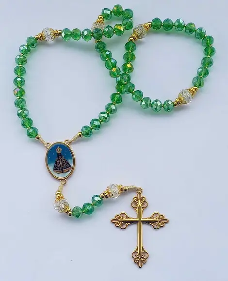 Terço Nossa Senhora Aparecida em Cristal