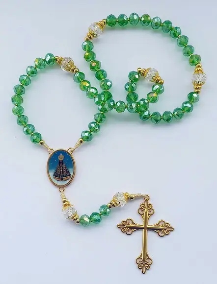 Terço Nossa Senhora Aparecida em Cristal