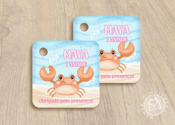 30 Tags Lembrancinha Fundo do Mar