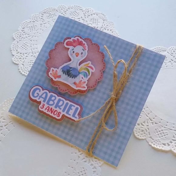 Convite Fazendinha Azul