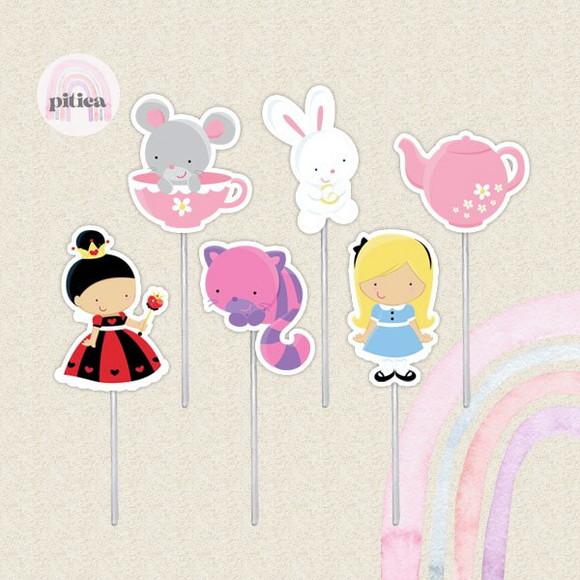 Topper para Doce Alice - 30 Unidades