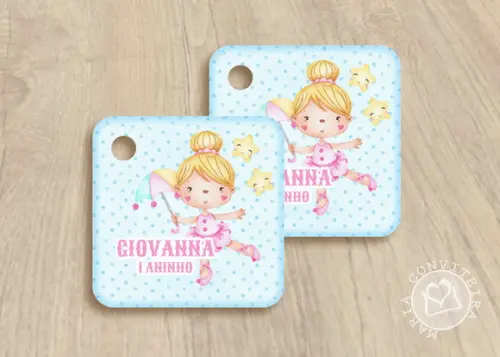30 Tags Lembrancinha Circo Rosa