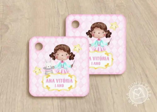 30 Tags Lembrancinha Circo Rosa