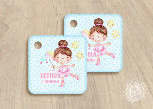 30 Tags Lembrancinha Circo Rosa