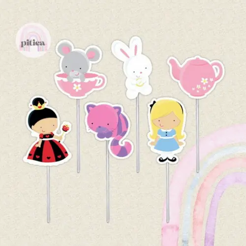 Topper para Doce Alice - 30 Unidades