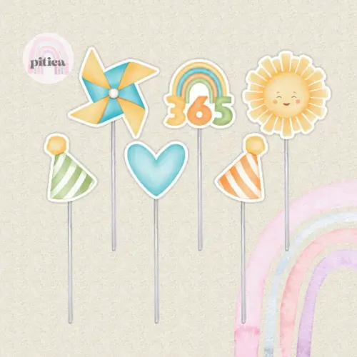 Topper para Doce 365 Sorrisos - 30 Unidades