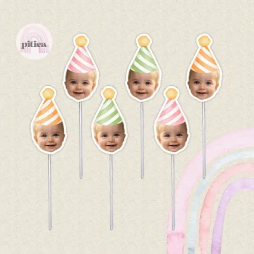 Topper para Doce com Rostinho do Bebê