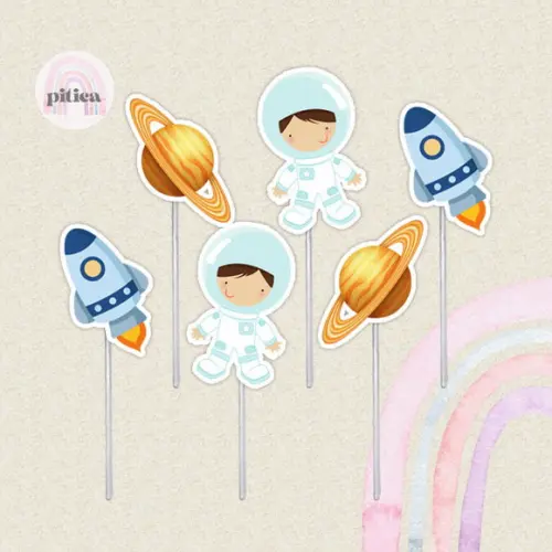 Topper para Doce Astronauta - 30 Unidades