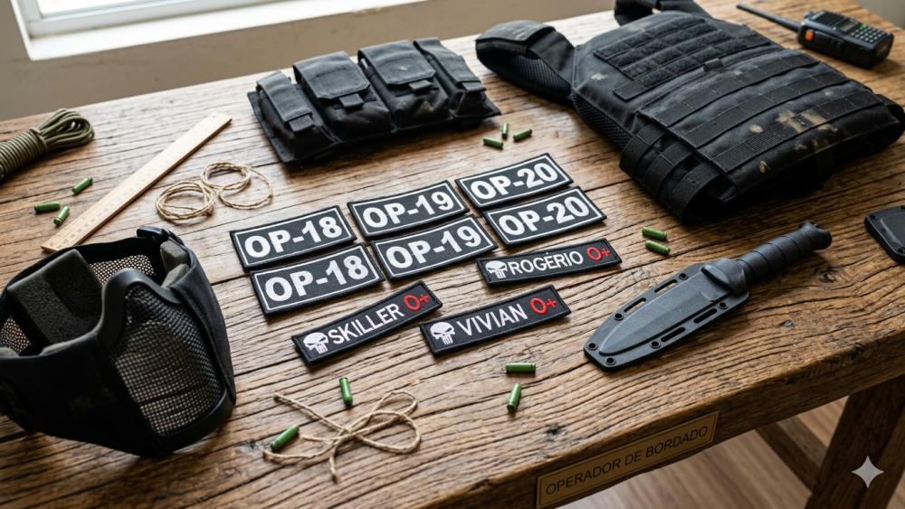 Patch bordado personalizado Airsoft logo crossfit