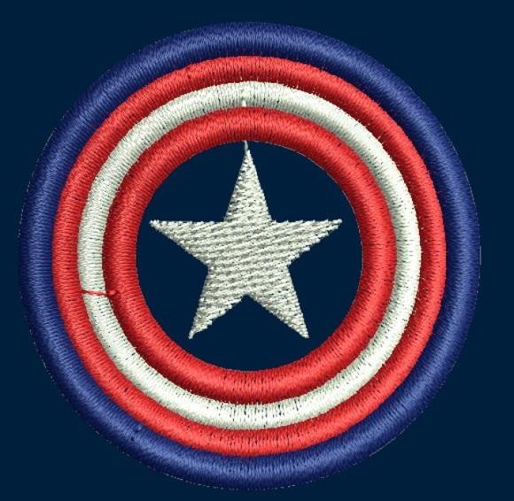 Escudo Capitão América Patch Bordado
