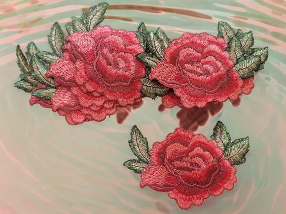 Flor Bordada Aplique Patch