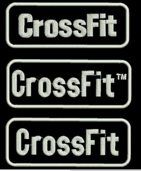 Patch Bordado Crossfit com Fixador Parte Macho