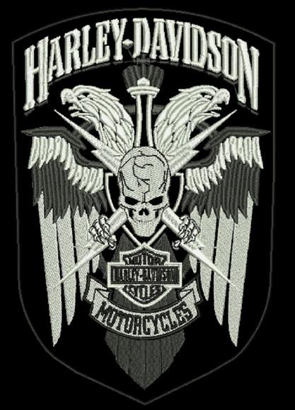 Patch Bordado Águia Harley Moto
