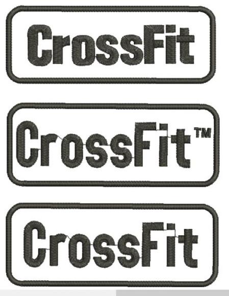 Patch Bordado Crossfit com Fixador Parte Macho