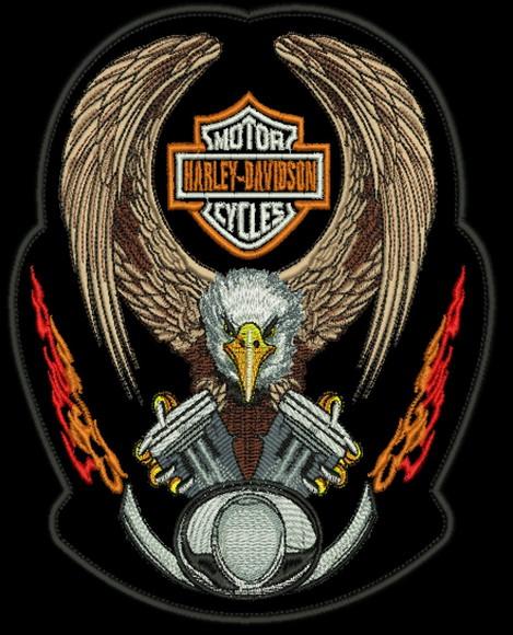 Patch Bordado Aguia harley
