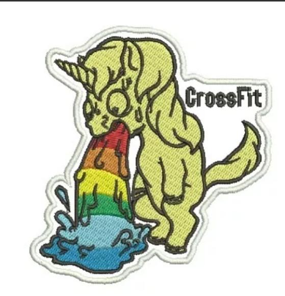 Patch Bordado CrossFit Com Fixador Parte Macho Outros