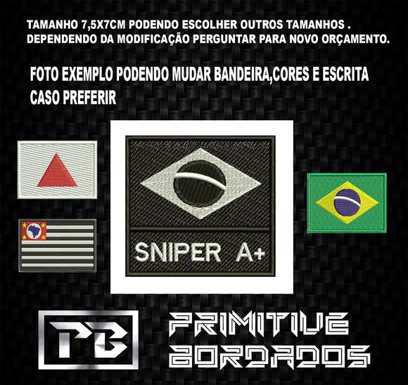 Tarjeta Patch Bordado Bandeira