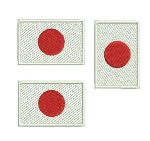 Bandeiras Bordado Japão EUA ETC Fixador/Termocolante