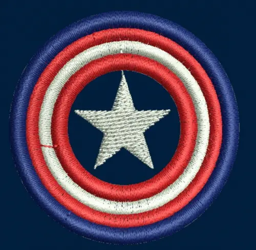 Escudo Capitão América Patch Bordado