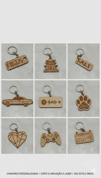 do Logo da Sua Empresa ao Seu Hobby Favorito: Chaveiros em m