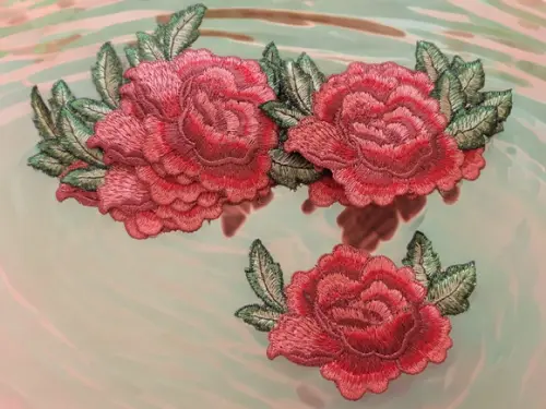 Flor Bordada Aplique Patch