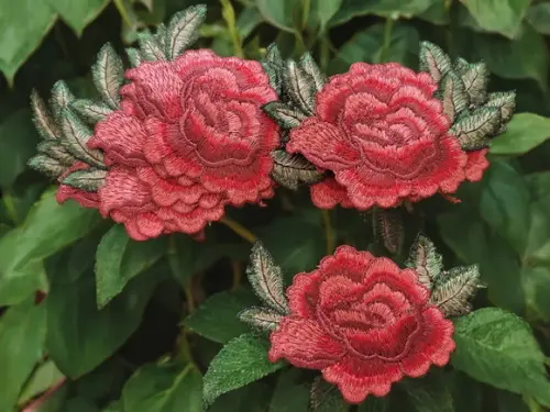 Flor Bordada Aplique Patch