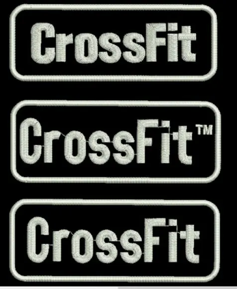 Patch Bordado Crossfit com Fixador Parte Macho
