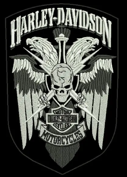 Patch Bordado Águia Harley Moto