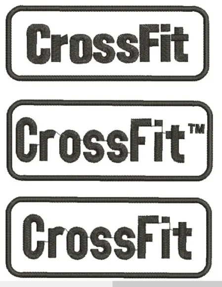 Patch Bordado Crossfit com Fixador Parte Macho