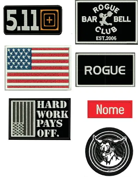 Patch Bordado Crossfit com Fixador Parte Macho