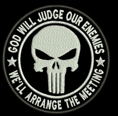 Patch Bordado Justiceiro Punisher Fixador/Termocolante