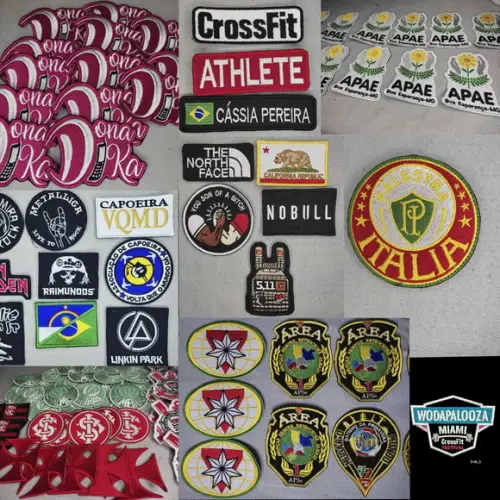 Patch Bordado Personalizado "sua Logo" Msg