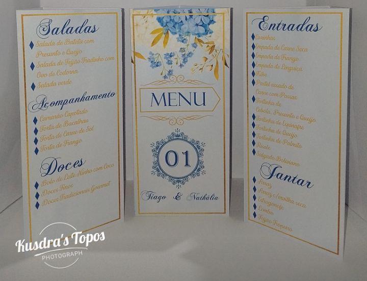 Menu de mesa 3 partes