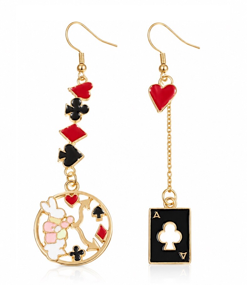 Brincos Alice no Pais das Maravilhas, Model 02 - Coelho Rosa