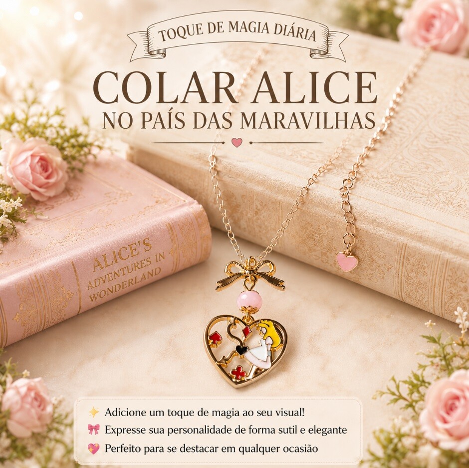 Broche Alfinete Alice No Pais Das Maravilhas - Modelo 12