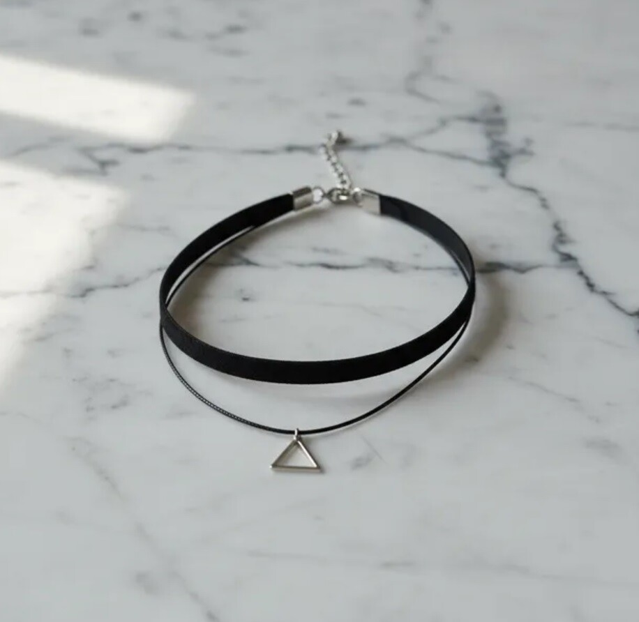 Choker Cordão Gargantilha Colar Bijoux Preto modelo 2.10
