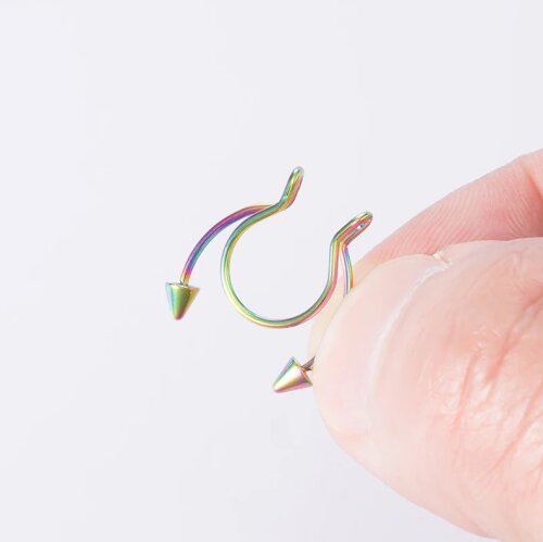 Kit 02 Piercing Falso Septo Nasal Fake Nariz, Modelo 07