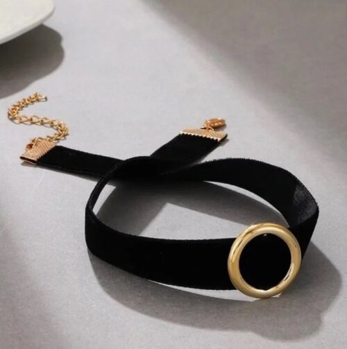 Choker Cordão Gargantilha Colar Bijoux Preto modelo 2.1