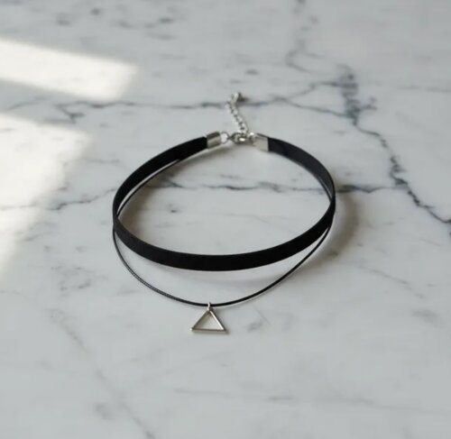 Choker Cordão Gargantilha Colar Bijoux Preto modelo 2.10