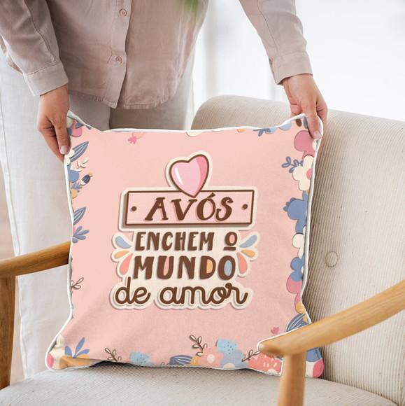 Almofada Avós Enchem o Mundo de Amor