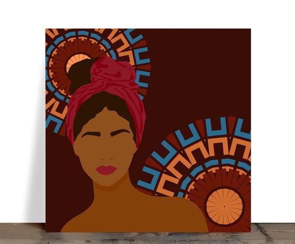 Azulejo Decorativo Afro 15x15 cm com Suporte