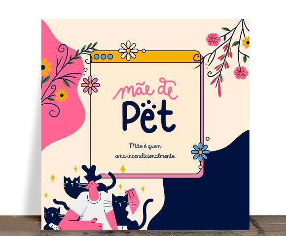 Azulejo Decorativo Personalizado mãe de Pet 15x15 Cerâmica