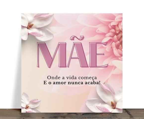 Azulejo Decorativo Presente Mãe o Amor Nunca Acaba 15x15
